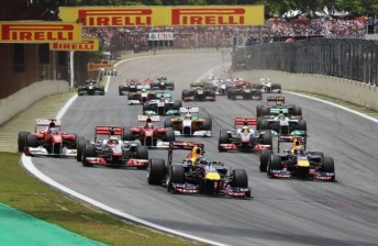 Vettel led from pole until gearbox issues struck