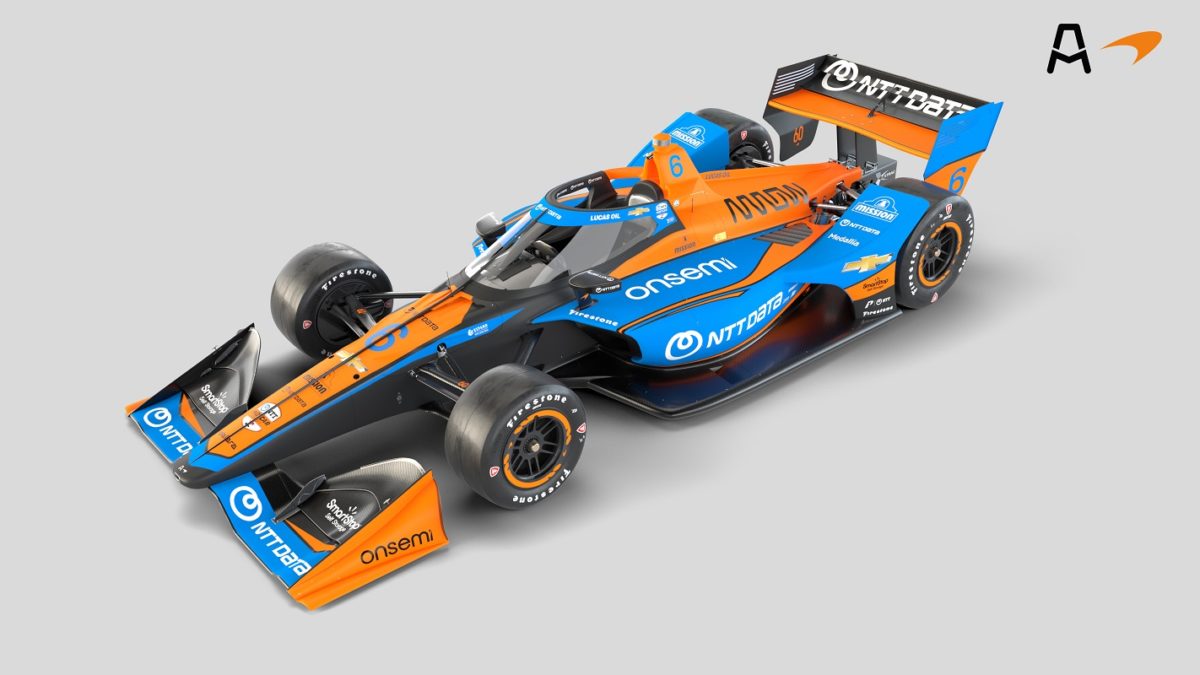 The #6 McLaren IndyCar livery for 2023