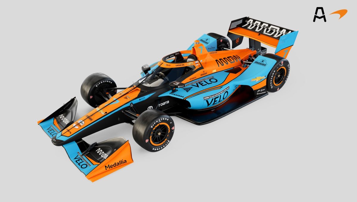 Imagery of the #7 McLaren IndyCar entry for 2023