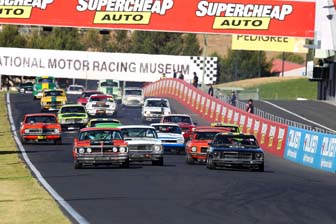 The start of the Historic Touring Car race