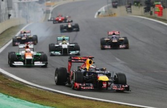 Vettel cut through the pack after an early mishap