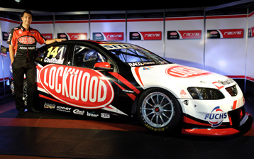 Fabian Coulthard with his Lockwood Racing Commodore