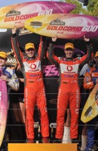 car Sebastien Bourdais, left, has a two-year deal to drive with TeamVodafone at the Armor All Gold Coast 600