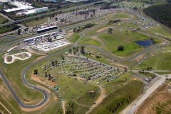 An aerial view of Eastern Creek Raceway, prior to its upgrades