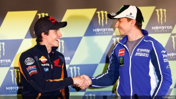 Marc Marquez (left) and Jorge Lorenzo