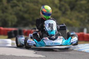 Reece Sidebottom has shown that he wants to lay the gauntlet down for the KF3 Championship (Pic: Coopers Photography)