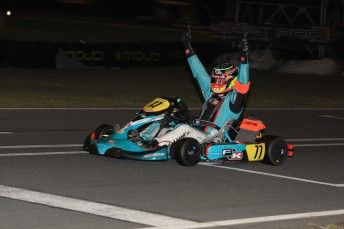 Dutch former World Champ, Bas Lammers taking victory in Ipswich