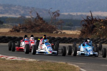 Anton De Pasquale has won a tight opening round of Formula Ford