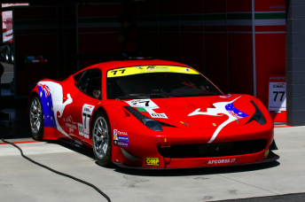 The AF Corse Ferrari before its two accidents