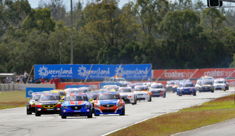 The Aussie Racing Car field at Queensland Raceway