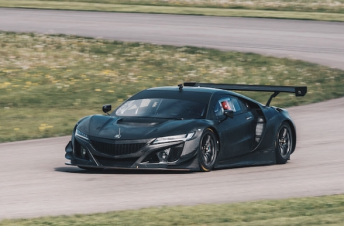 Acura NSX GT3 testing at GingerMan Raceway 