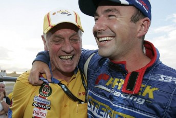 Ambrose with Johnson at Eastern Creek in 2004