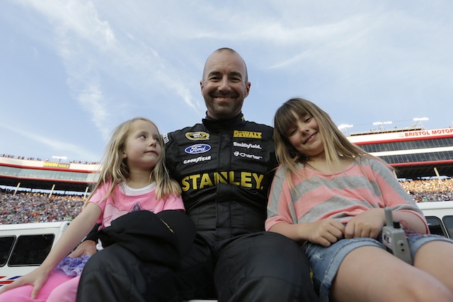 Marcos Ambrose and his daughters Adelaide and Tabitha