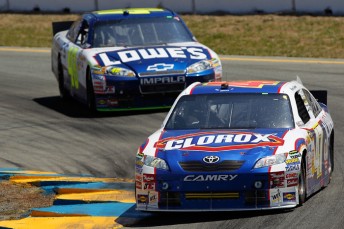 Marcos Ambrose leads Jimmie Johnson at Sonoma