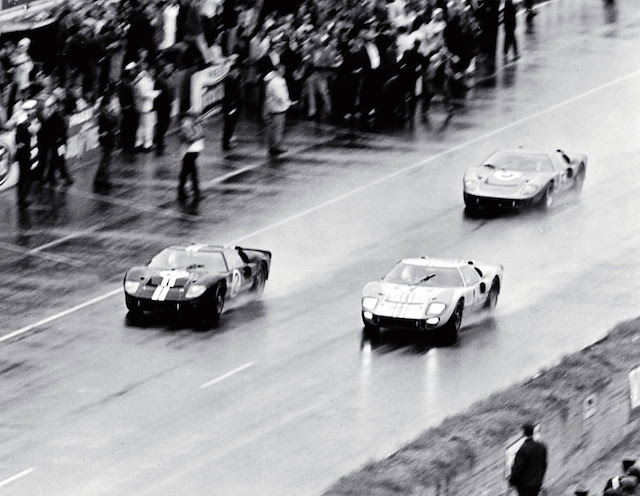 Ford completes a 1-2-3 sweep of the 1966 Le Mans 24 Hour podium