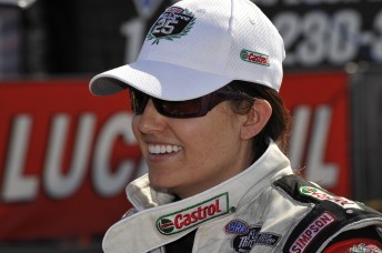 Ashley Force Hood was all smiles at Indy