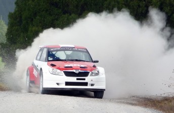 thumb Atkinson and his new Skoda during the MRF team