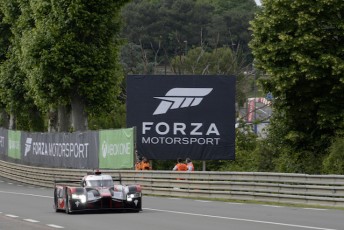 Andre Lotterer set the fastest time in a red flag hit warm up for the Le Mans 24 Hour. pic: PSP Images