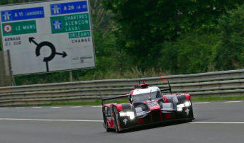 The #8 Audi has set the fastest time following the twin four-hour sessions at the official Le Mans test day