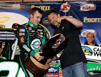 Dillon pictured with Stewart earlier this year