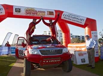 Geoff Olholm and Gordon Trigg win the Australasian Safari