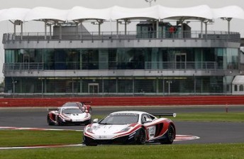The two United Autosport McLarens at Silverstone