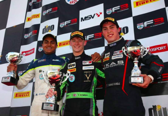 Thomas Randle (right) scored a podium in the final race of the BRDC F3 season 