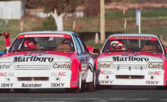 The Holden Dealer Team did its own double act in 1984, albeit with the second placed car not on the lead lap