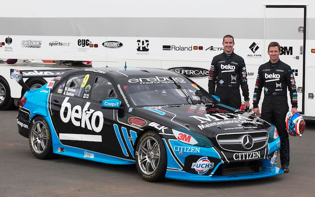 WIll and Alex Davison with the new-look #9 Mercedes