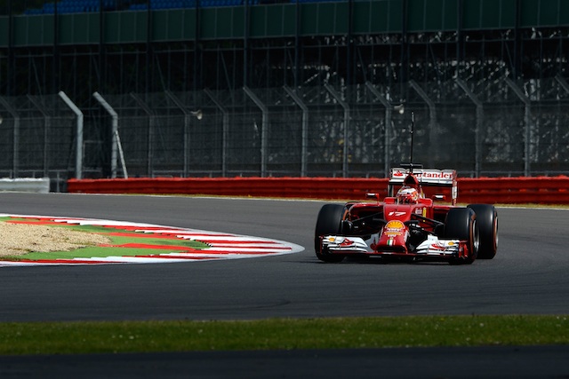 Jules Bianchi topped the times at Silverstone for Ferrari 