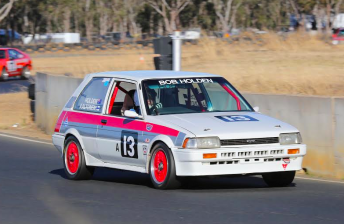 Bob Holden took a race win in the Heritage Touring Cars at Morgan Park