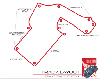 The proposed Boston street circuit map