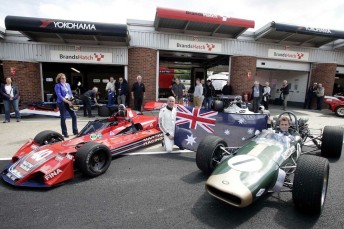 Brands Hatch tribute to Sir Jack Brabham  Pic by Gary Hawkins 