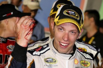 Keselowski needed stitches after cutting his hand while celebrating 