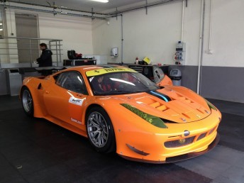 The 8Star Ferrari in the Paul Ricard pitlane