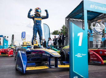Sebastien Buemi claimed victory on the Berlin streets