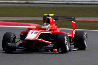 Nick Cassidy testing the Manor GP3 car at Silverstone recently