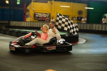 Cam Wilson enjoying his world record moment with daughter Ellie last year 