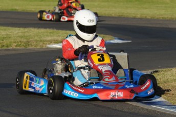 Damien Radosevic on his way to claiming the victory in Pro Light (KF1). Pic photowagon.com.au