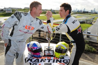 Kel Treseder (left) and Matthew Wall (right) are one-two in the chase for the John Pizarro Trophy. Pic: photowagon.com.au