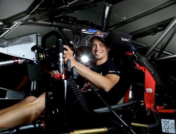 Casey Stoner sitting aboard his Red Bull Racing Australia Pirtek Holden