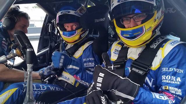 Schwerkolt took Perkins for a ride in the #18 Ford