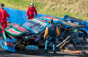 The wreckage of Chaz Mostert