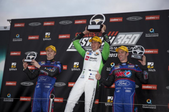 Mostert led home Winterbottom and Davison in Race 24 of the 2013 season at Queensland Raceway