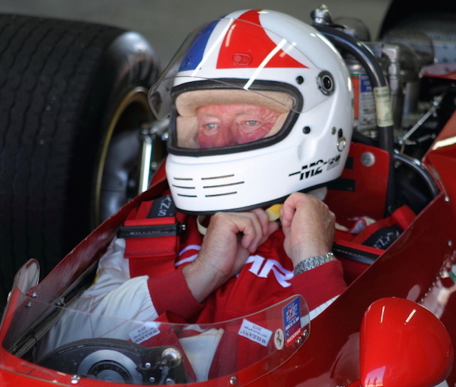 Chris Amon at the New Zealand Motor Racing Festival in 2013. pics: Neville Bailey 