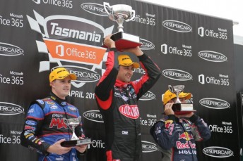 Coulthard, Whincup and Winterbottom on the podium