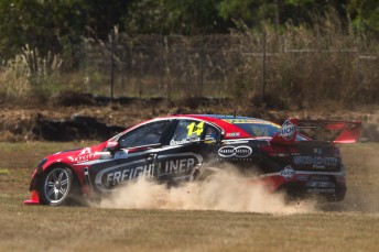 Fabian Coulthard was tagged at Turn 1