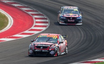 Coulthard led Lowndes to the line in Race 15
