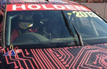 James Courtney in the Holden prototype