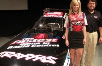 Courtney Force with Mike Jenkins from TRAXXAS